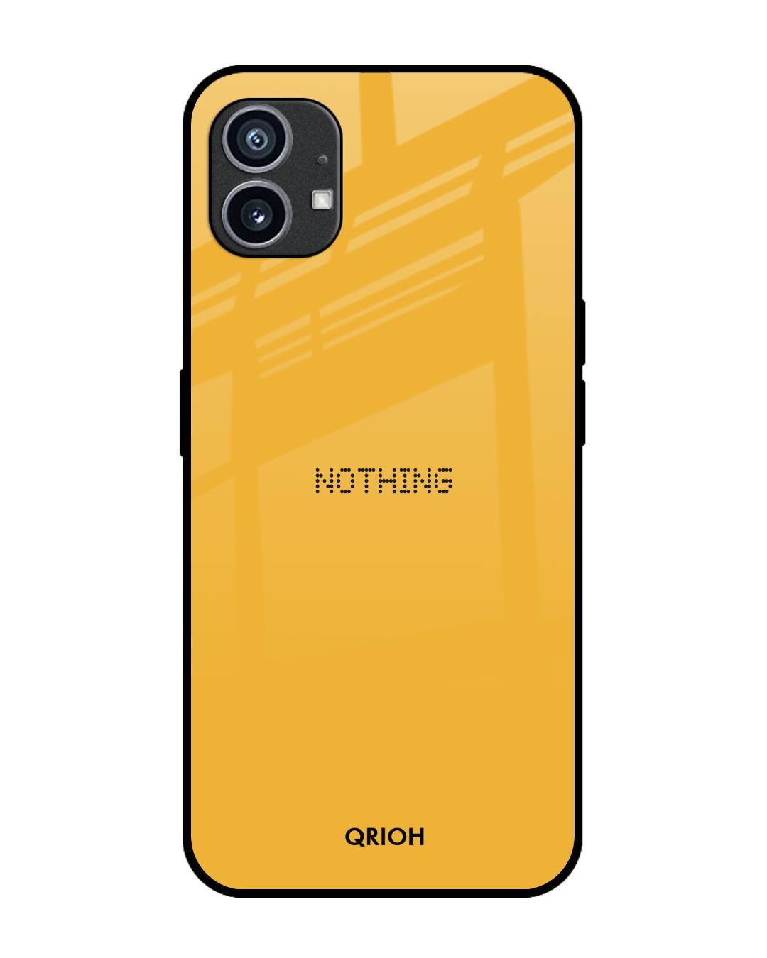 Shop Fluorescent Yellow Premium Glass Case for Nothing Phone (1) (Shock Proof, Scratch Resistant)-Front