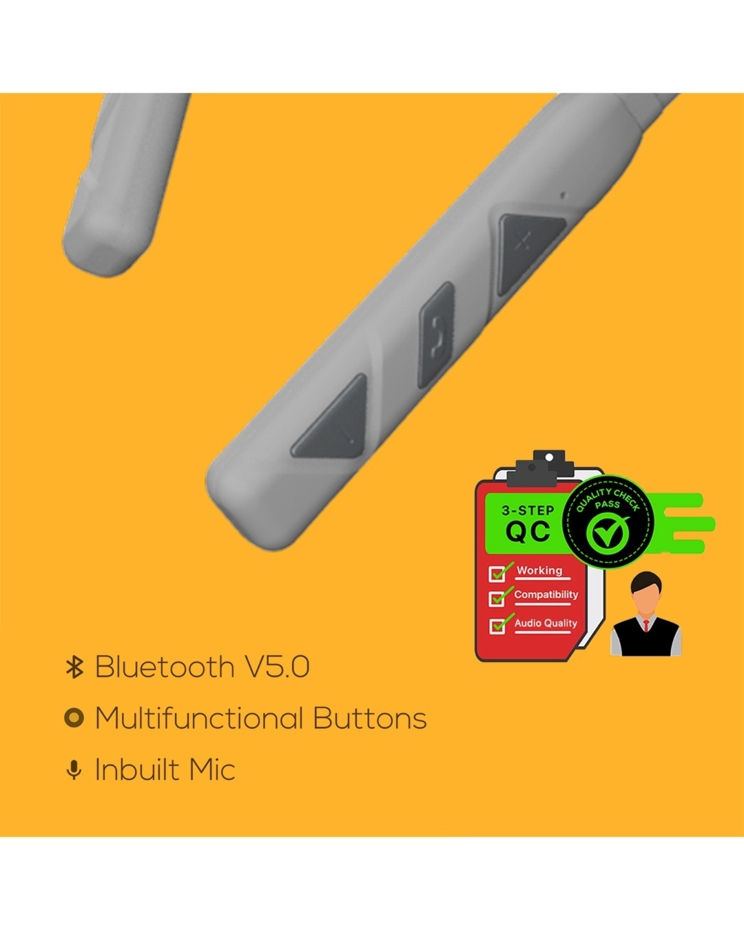 Shop White Power Flex Bluetooth For (All Mobile Models)-Full
