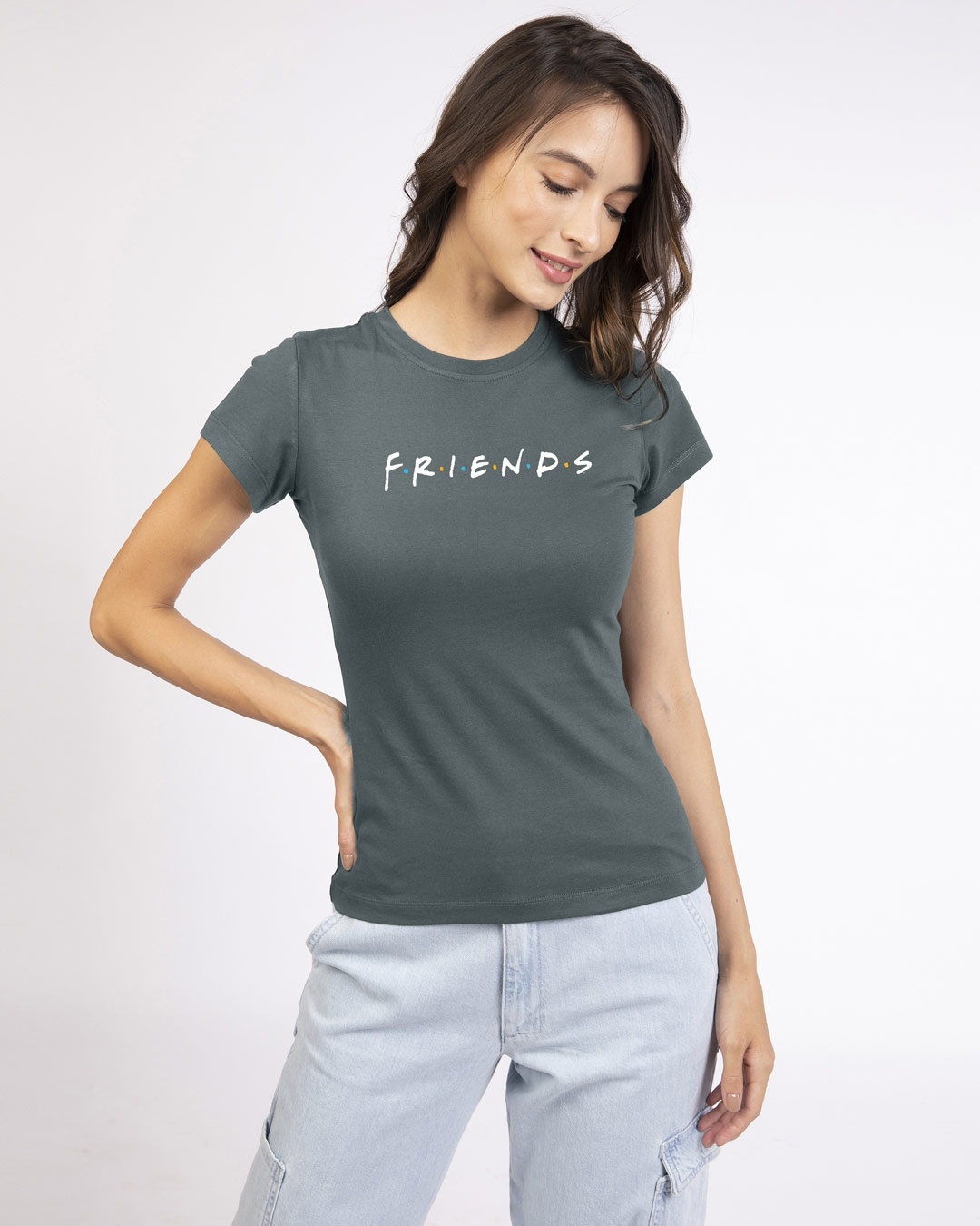 Shop Friends Logo Half Sleeve T-shirt (FRL)-Full