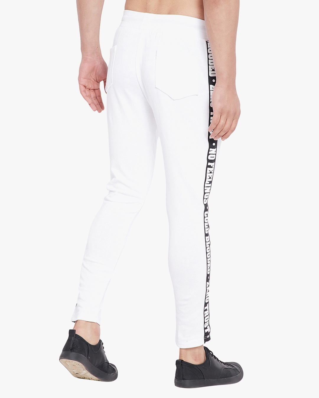 Shop White Taped Sweatpants-Design