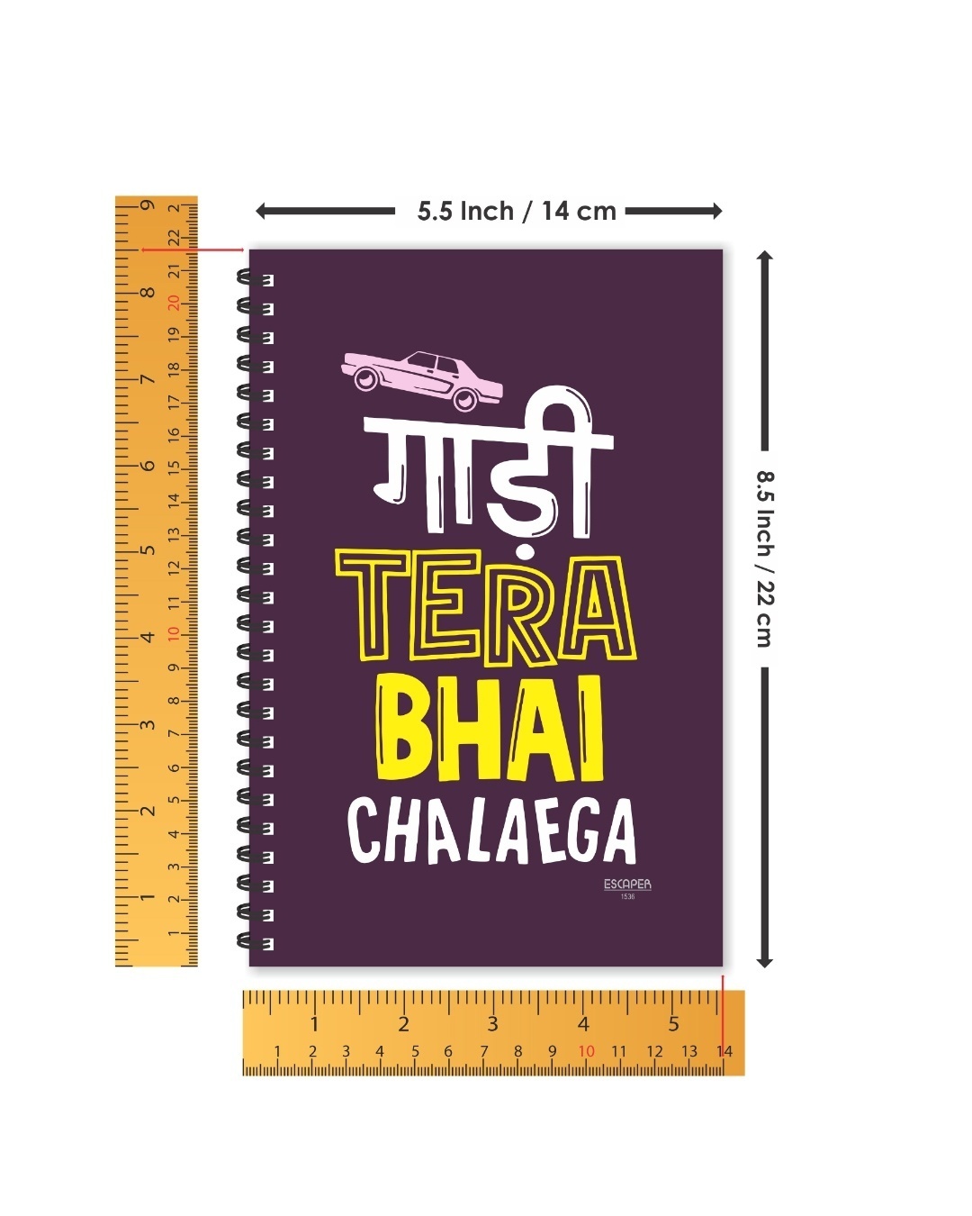 Shop Gadi Tera Bhai Chalaega Designer Notebook (Soft Cover, A5 Size, 160 Pages, Ruled Pages)-Full