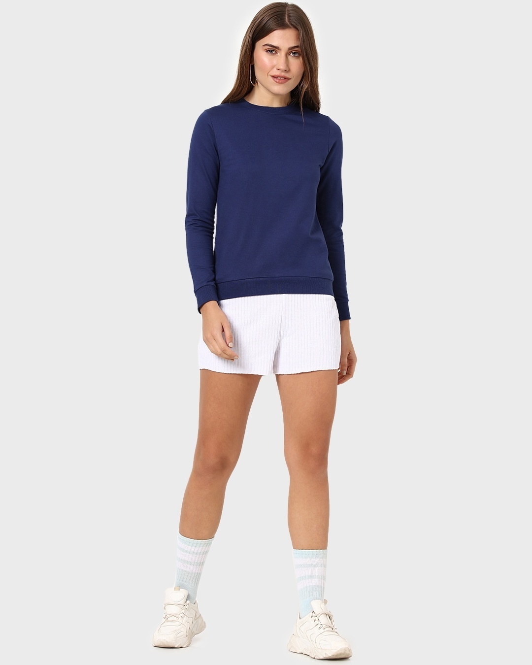 Shop Galaxy Blue Fleece Light Sweatshirt