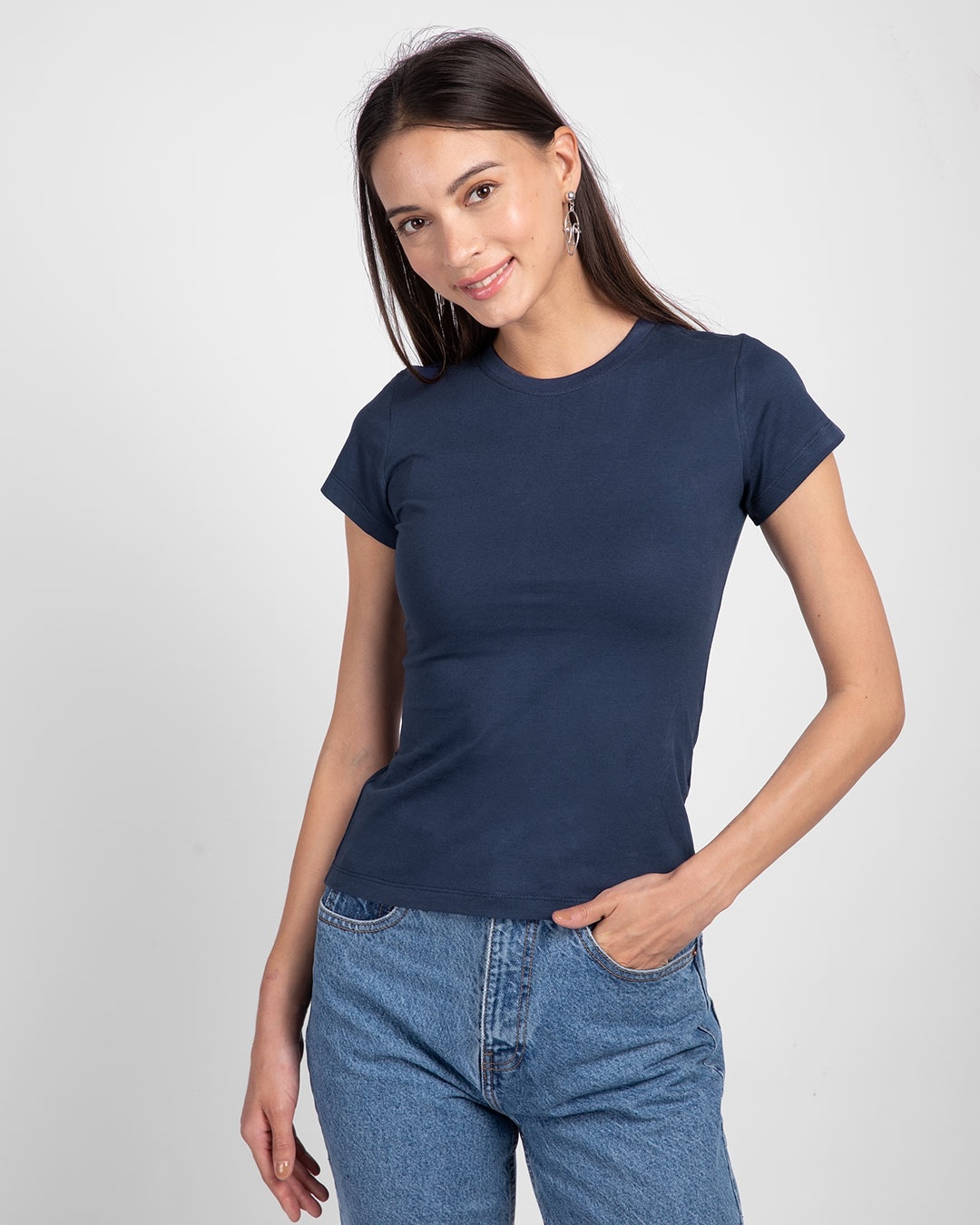 Shop Galaxy Blue Half Sleeve T-shirt-Front