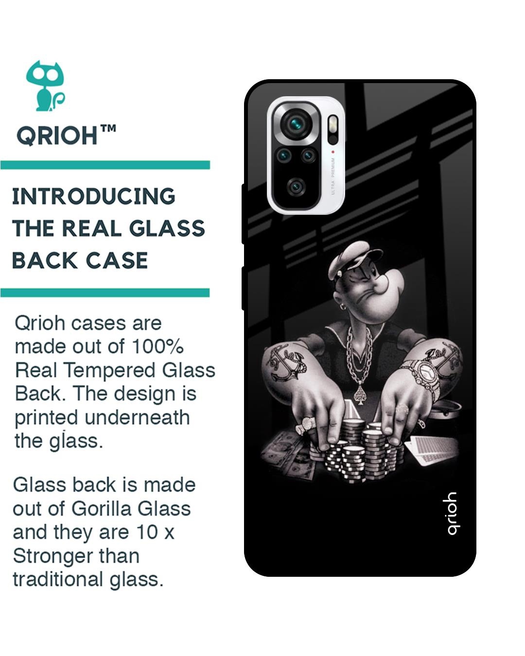 Shop Gambling Problem Printed Premium Glass Case for Redmi Note 11 SE (Shock Proof,Scratch Resistant)-Back