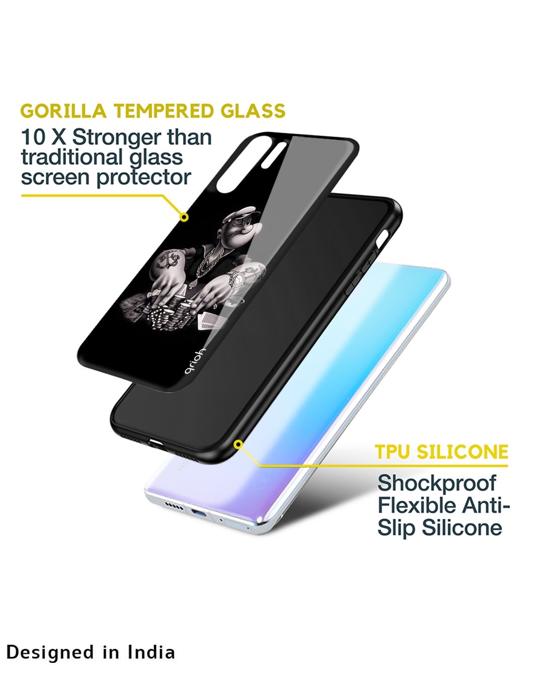 Shop Gambling Problem Printed Premium Glass Cover for Oppo Reno8 5G (Shock Proof, Scratch Resistant)-Design
