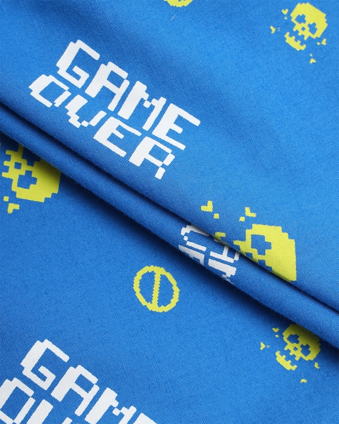 Shop Men's Blue Game Over All Over Printed Pyjama