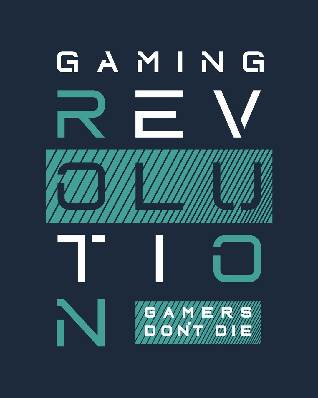 Shop Gaming Revolution Half Sleeve T-Shirt Navy Blue