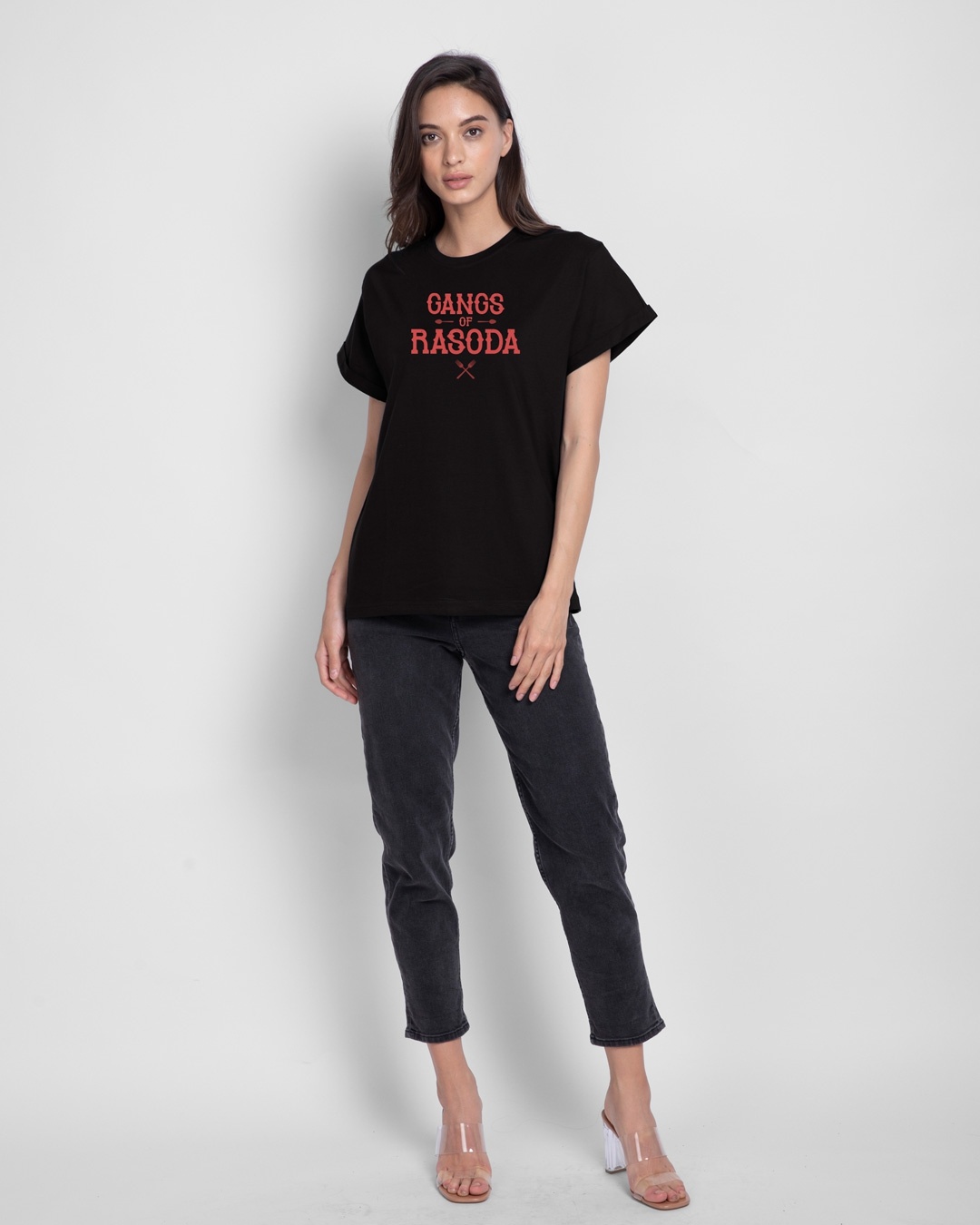 Shop Gangs Of Rasoda Boyfriend T-Shirt Black-Design