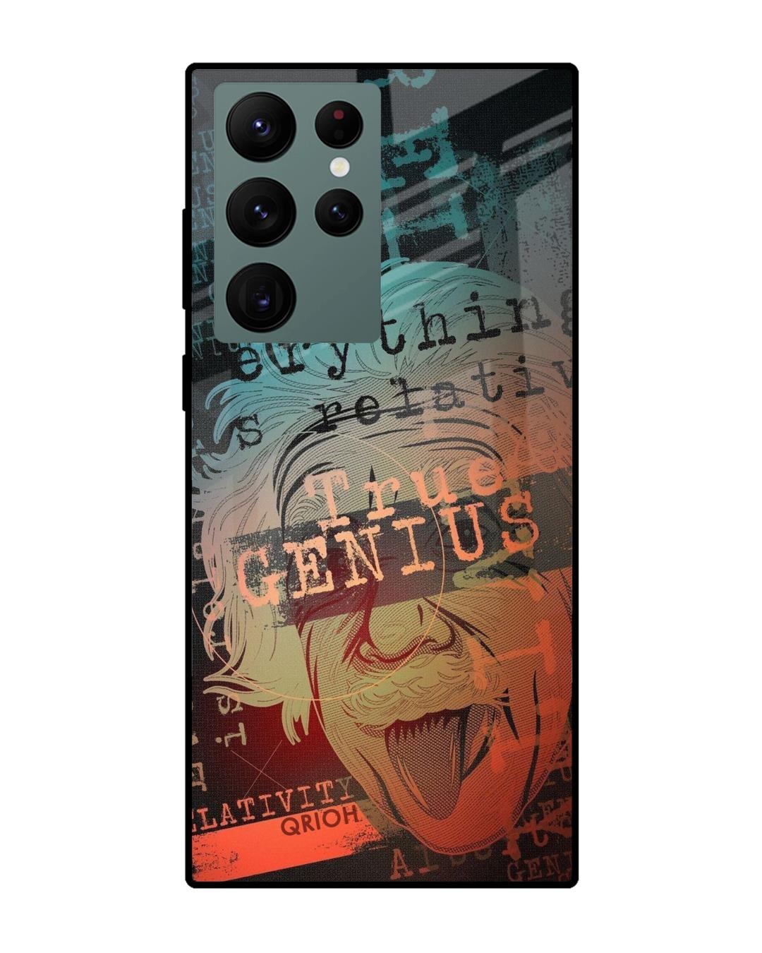Shop Genius Typography Premium Glass Cover For  S22 Ultra 5G(Impact Resistant, Matte Finish)-Front