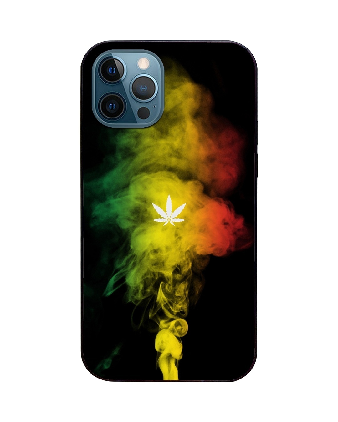 Shop Glowing Rasta LED Cover for iPhone 12 Pro Max-Back