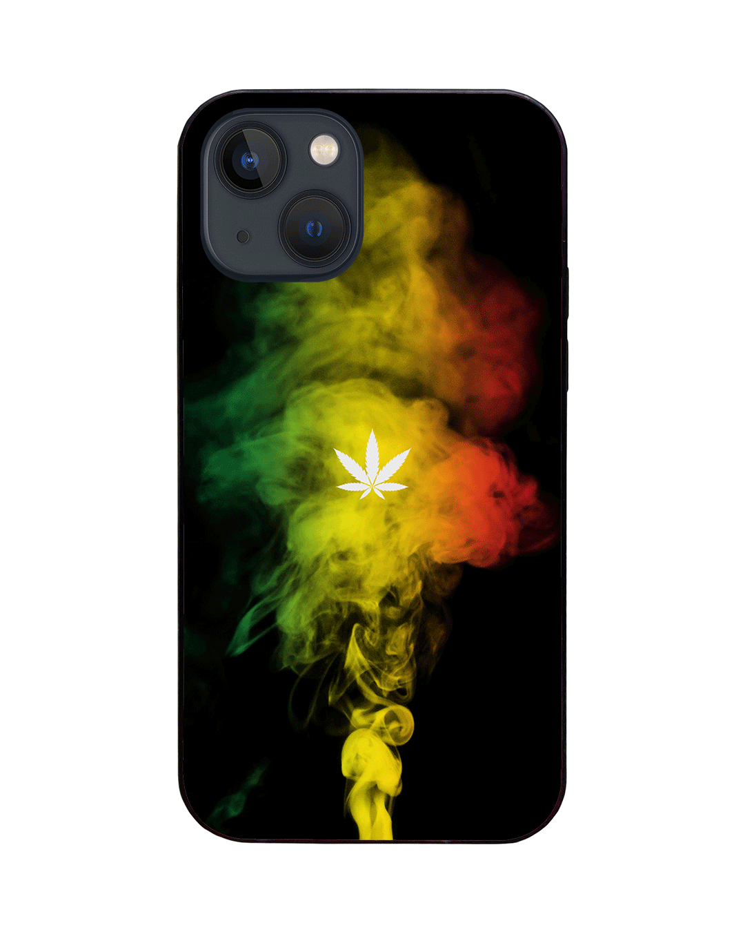 Shop Glowing Rasta LED Cover for iPhone 13 mini-Front