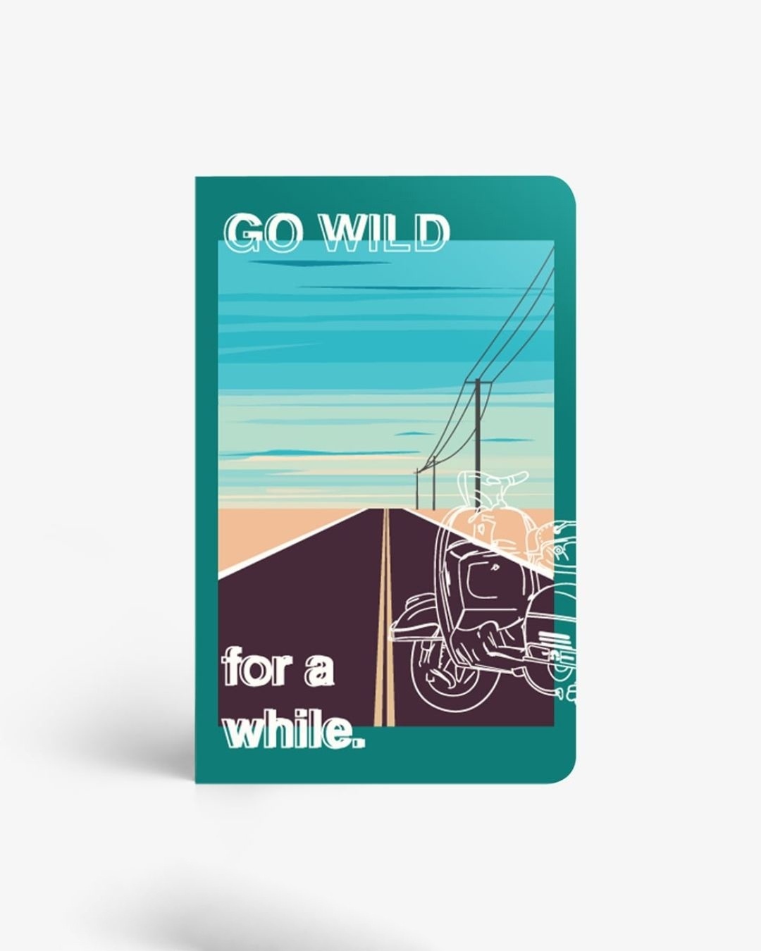 Shop Go Wild for A While Designer Notebook (Hardbound, A5 Size, 144 Pages, Unruled Pages)-Back