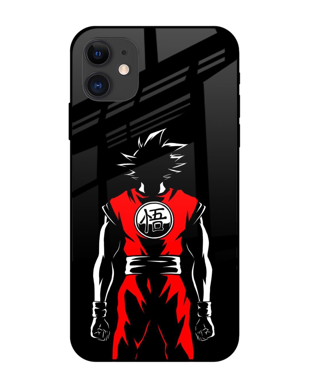 Shop Goku Back Art Premium Glass Case for Apple iPhone 12 Mini (Shock Proof,Scratch Resistant)-Front