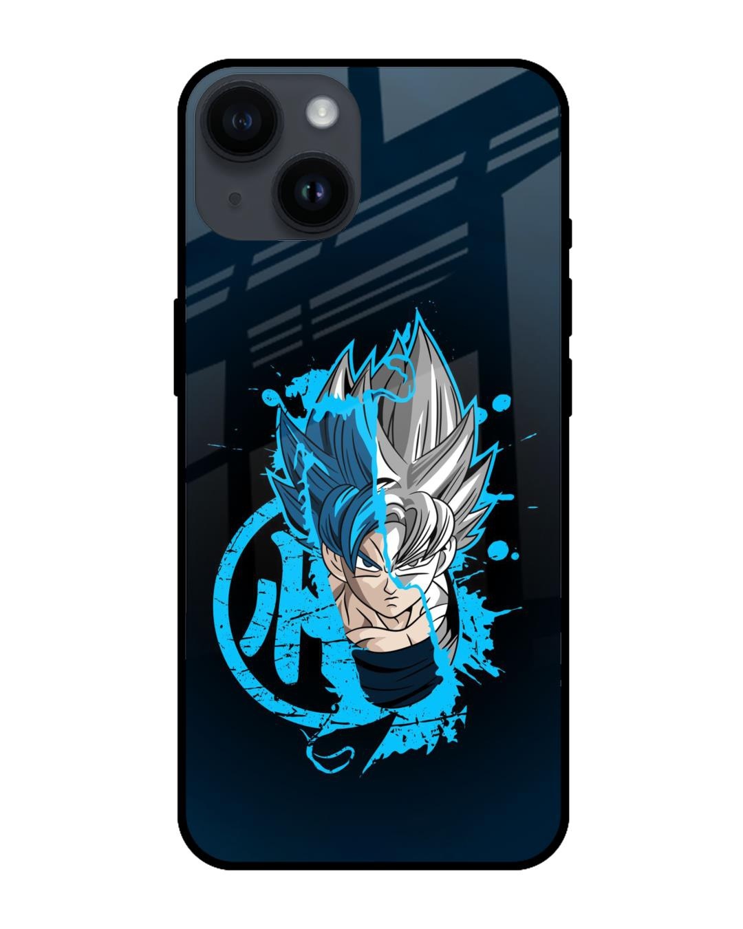 Shop Goku Brush Art Premium Glass Case for Apple iPhone 14 (Shock Proof,Scratch Resistant)-Front
