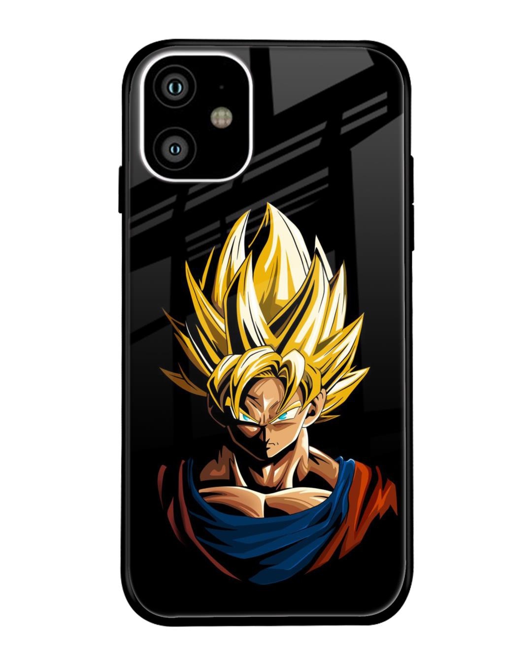 Shop Goku Manga Premium Glass Case for Apple iPhone 11 (Shock Proof,Scratch Resistant)-Front