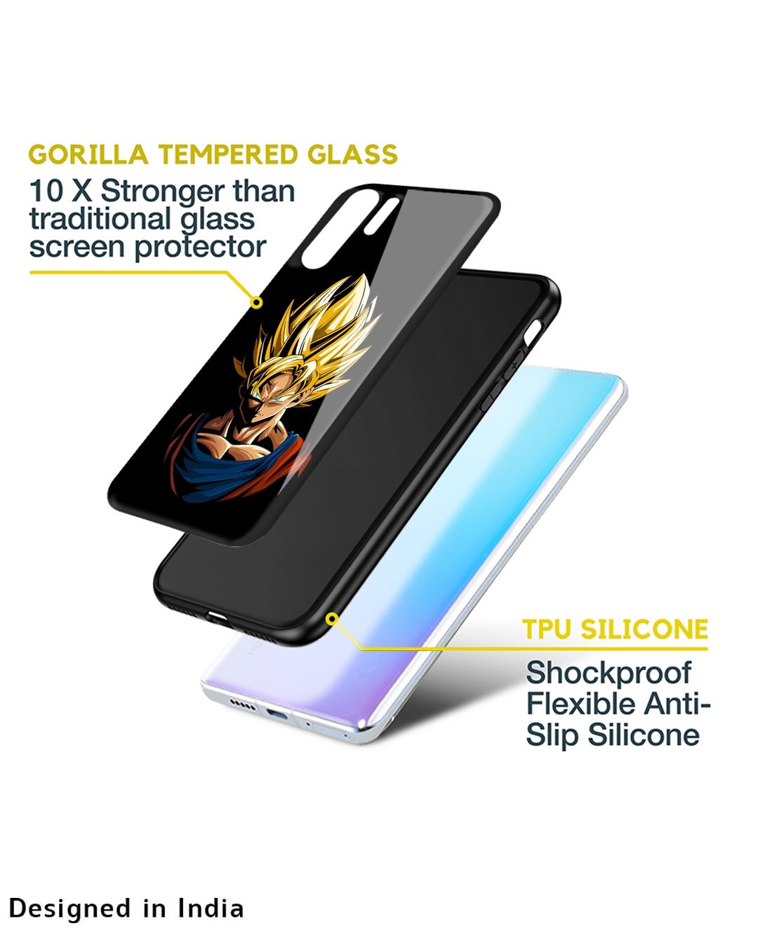 Shop Goku Manga Premium Glass Case for Apple iPhone 13 Pro (Shock Proof,Scratch Resistant)-Design