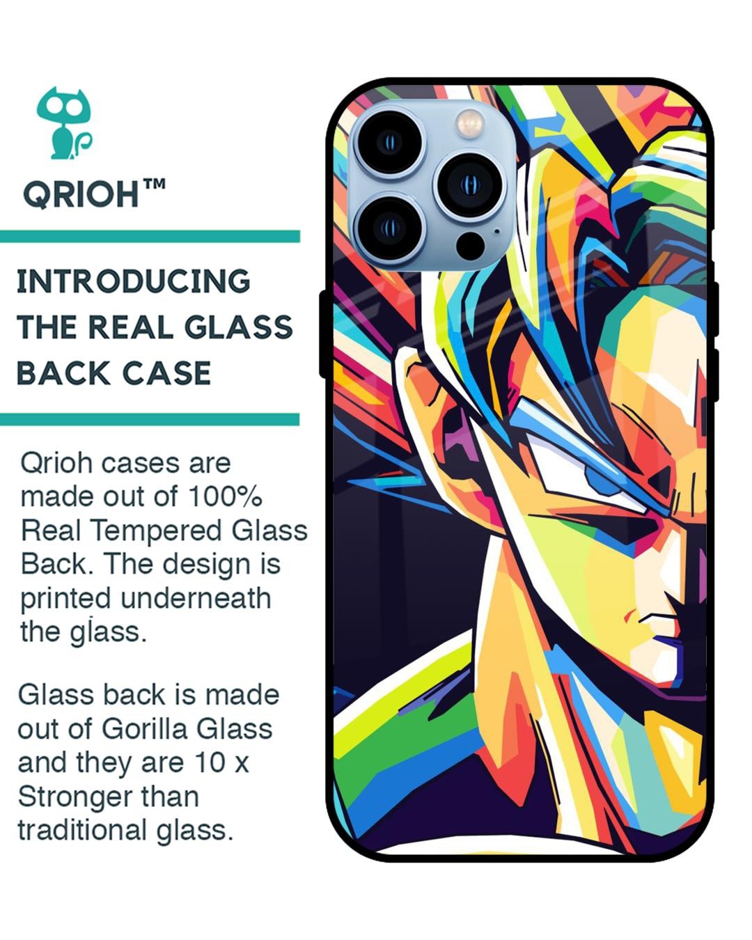 Shop Goku Pop Art Premium Glass Case for Apple iPhone 13 Pro Max (Shock Proof,Scratch Resistant)-Back