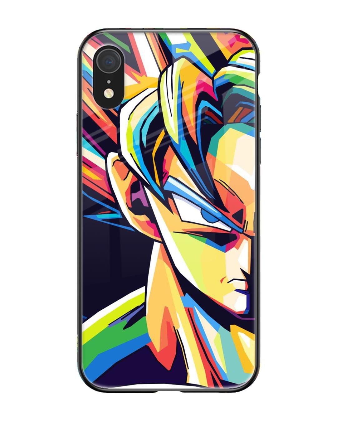 Shop Goku Pop Art Premium Glass Case for Apple iPhone XR (Shock Proof,Scratch Resistant)-Front