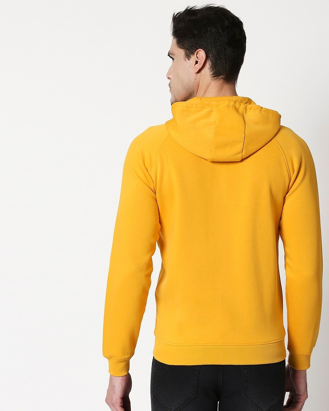 Shop Golden Yellow Zipper Hoodie-Full