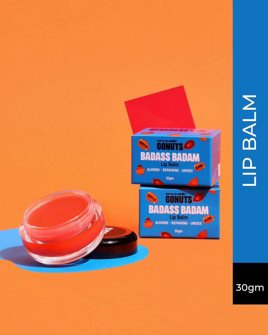 Shop Badass Badam Lip Balm By Bewakoof Unisex 30gm-Front