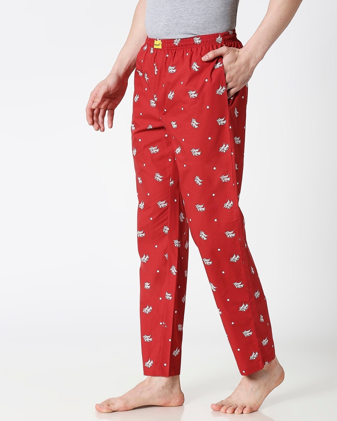 Shop Good Vibes Pattern All Over Printed Pyjama-Design