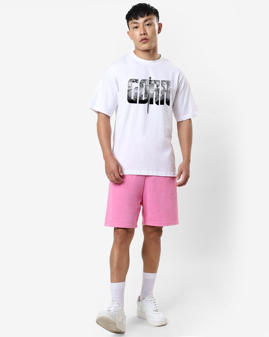 Shop Men's White Gorr Typography Oversized T-shirt-Design