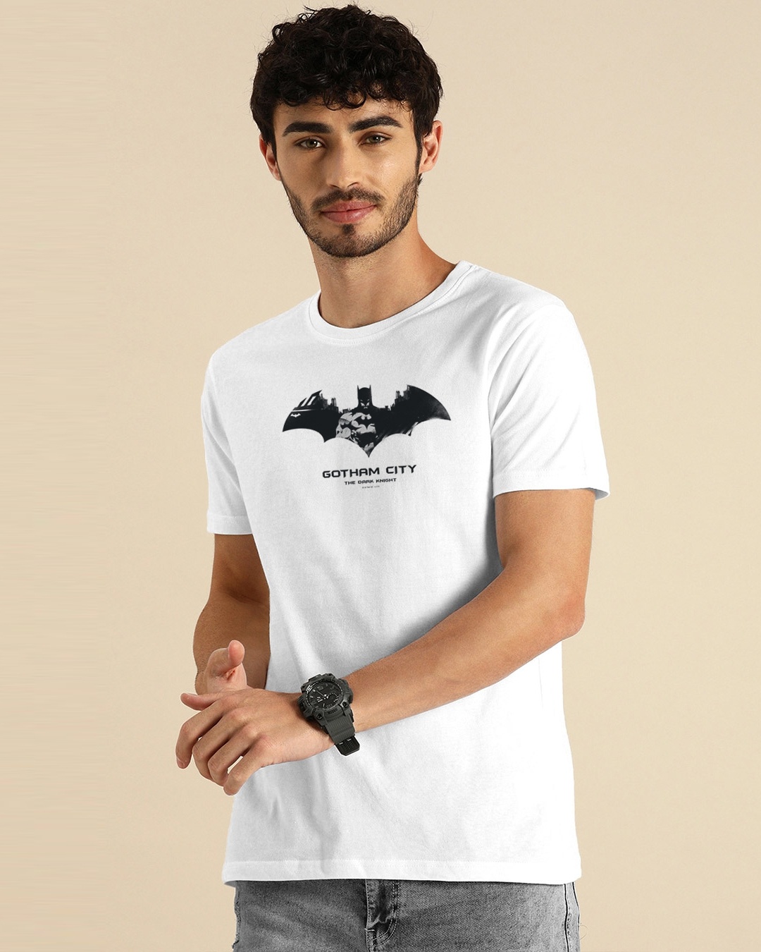 Shop Gotham City Half Sleeve T-shirt-Front
