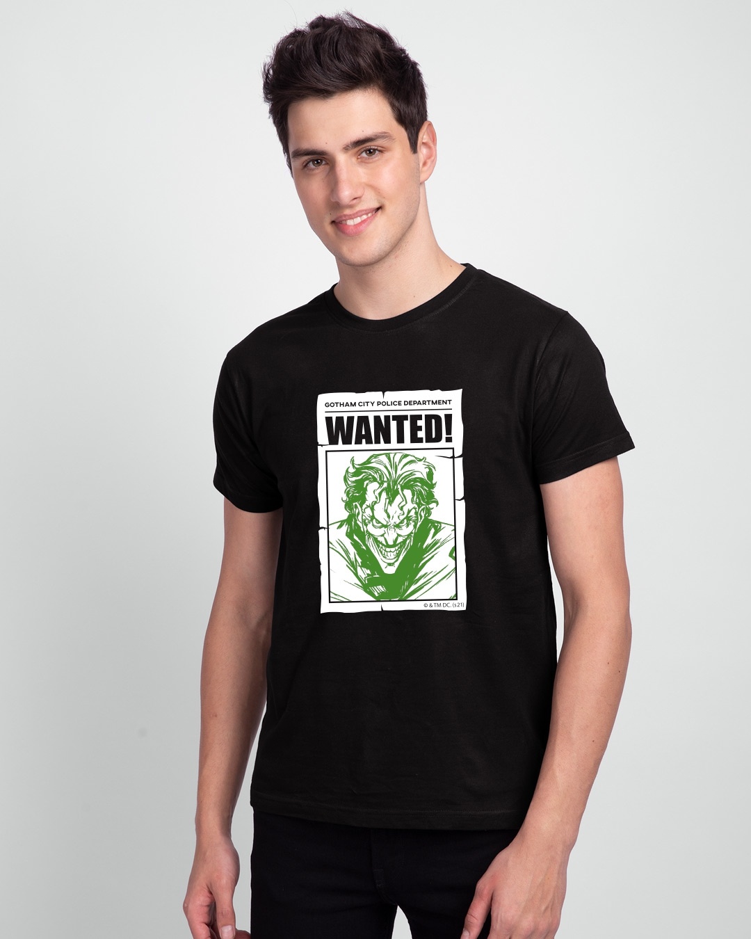 Shop Gotham's Most Wanted Half Sleeve Men's T-shirt (BML)-Back