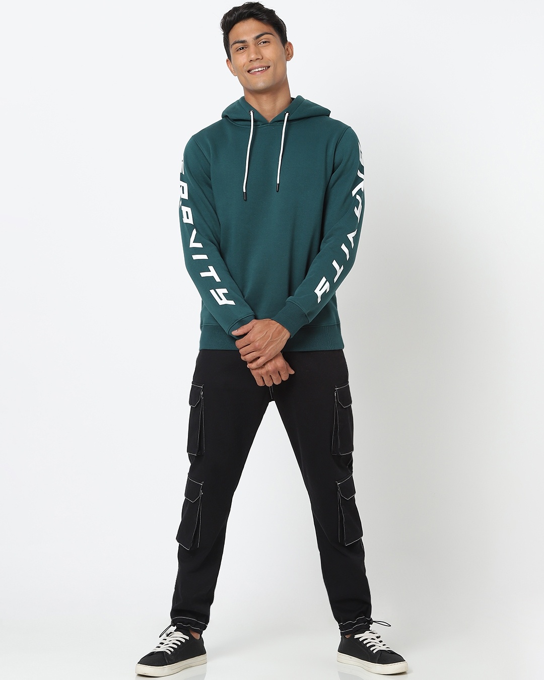 Teal graphic hoodie Clearance