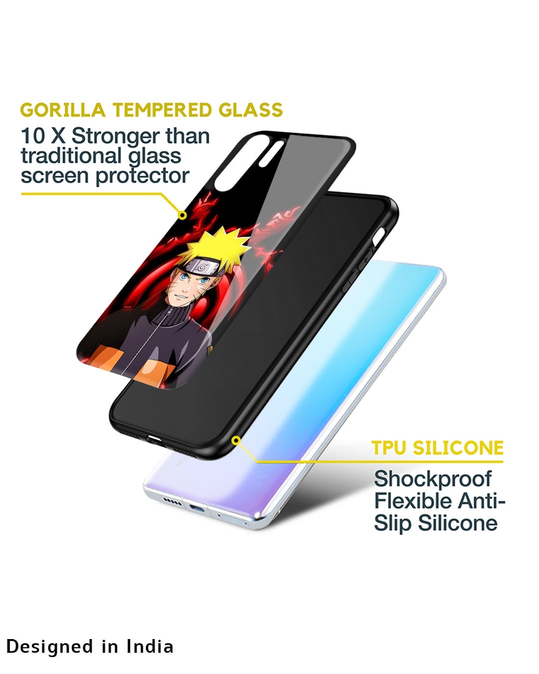 Shop Great Naruto Premium Glass Case for Apple iPhone 13 (Shock Proof,Scratch Resistant)-Design