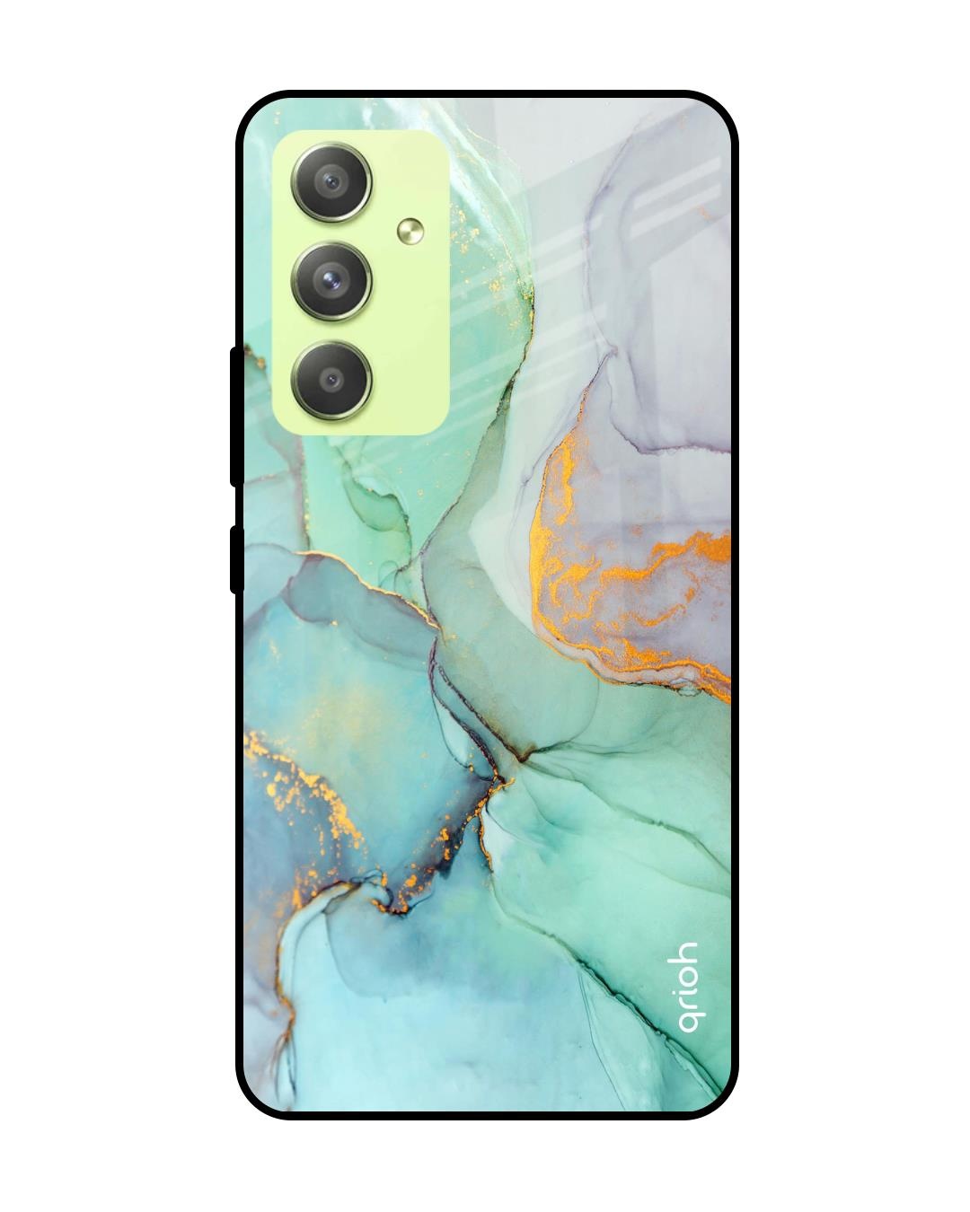 Buy Green Marble Premium Glass Case for Samsung Galaxy A54 5G