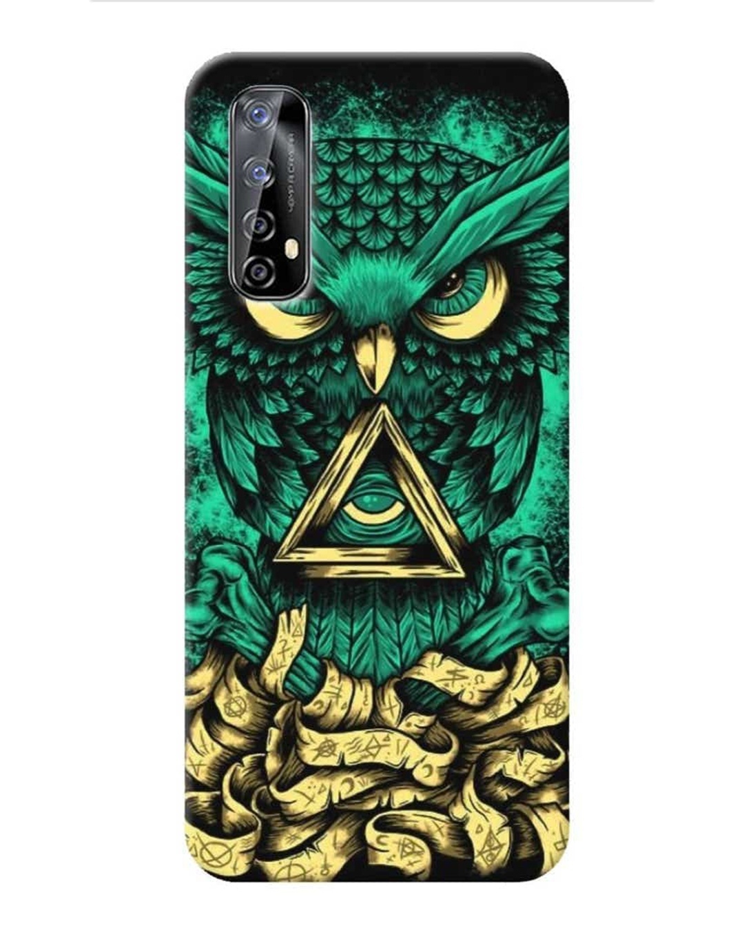 Shop Green Owl Printed Designer Hard Cover For Realme Narzo 20 Pro (Impact Resistant, Matte Finish)-Front
