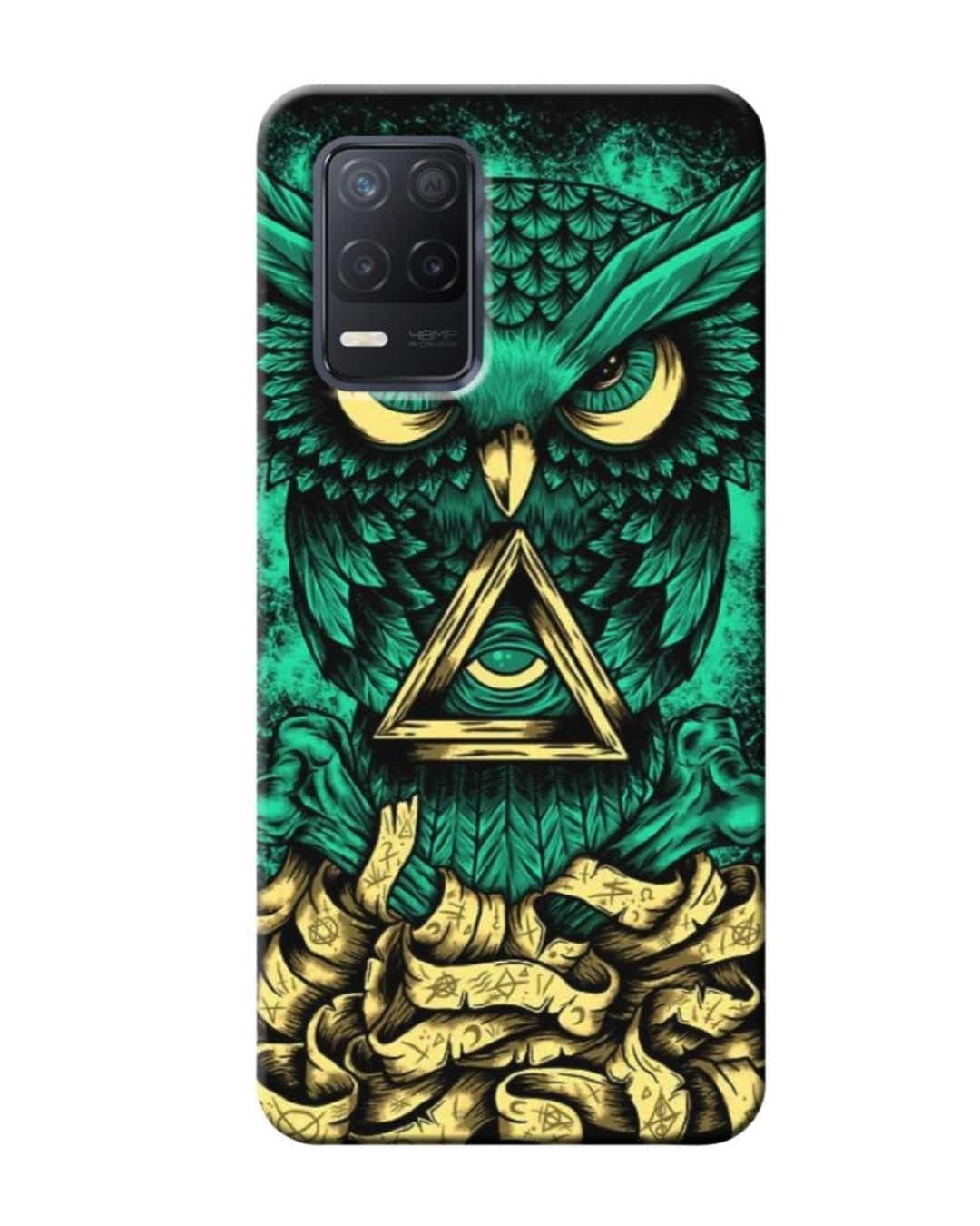 Shop Green Owl Printed Designer Hard Cover For Realme Narzo 30 (Impact Resistant, Matte Finish)-Front