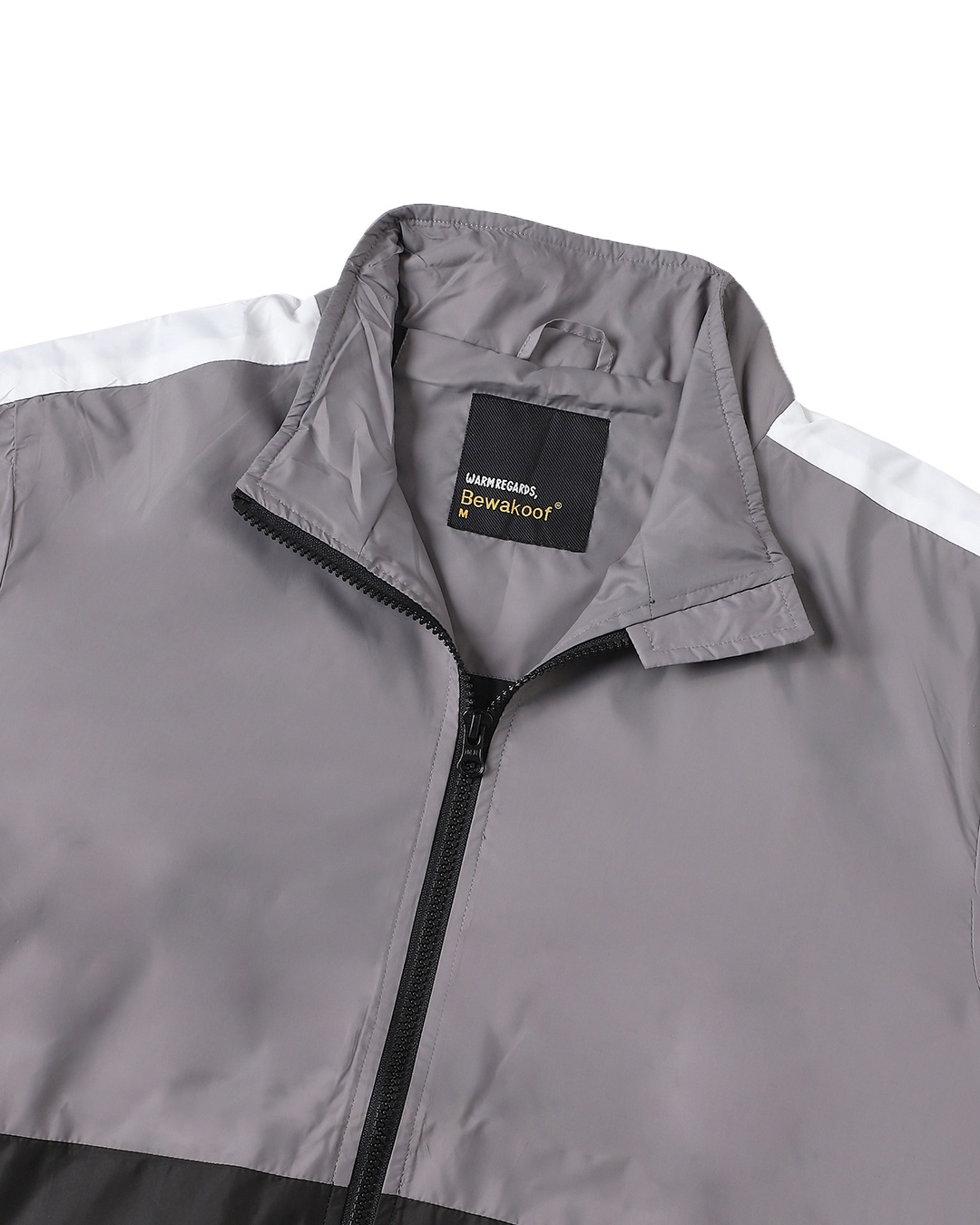 Buy Grey Color Block Windcheater Jacket for Men grey Online at Bewakoof