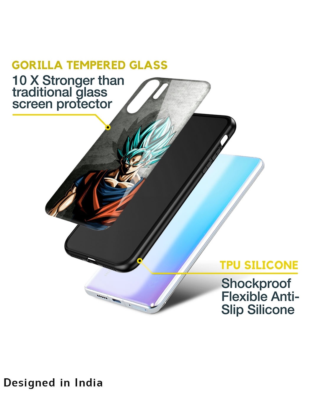 Shop Grunge Goku Premium Glass Case for Apple iPhone 11 (Shock Proof,Scratch Resistant)-Design