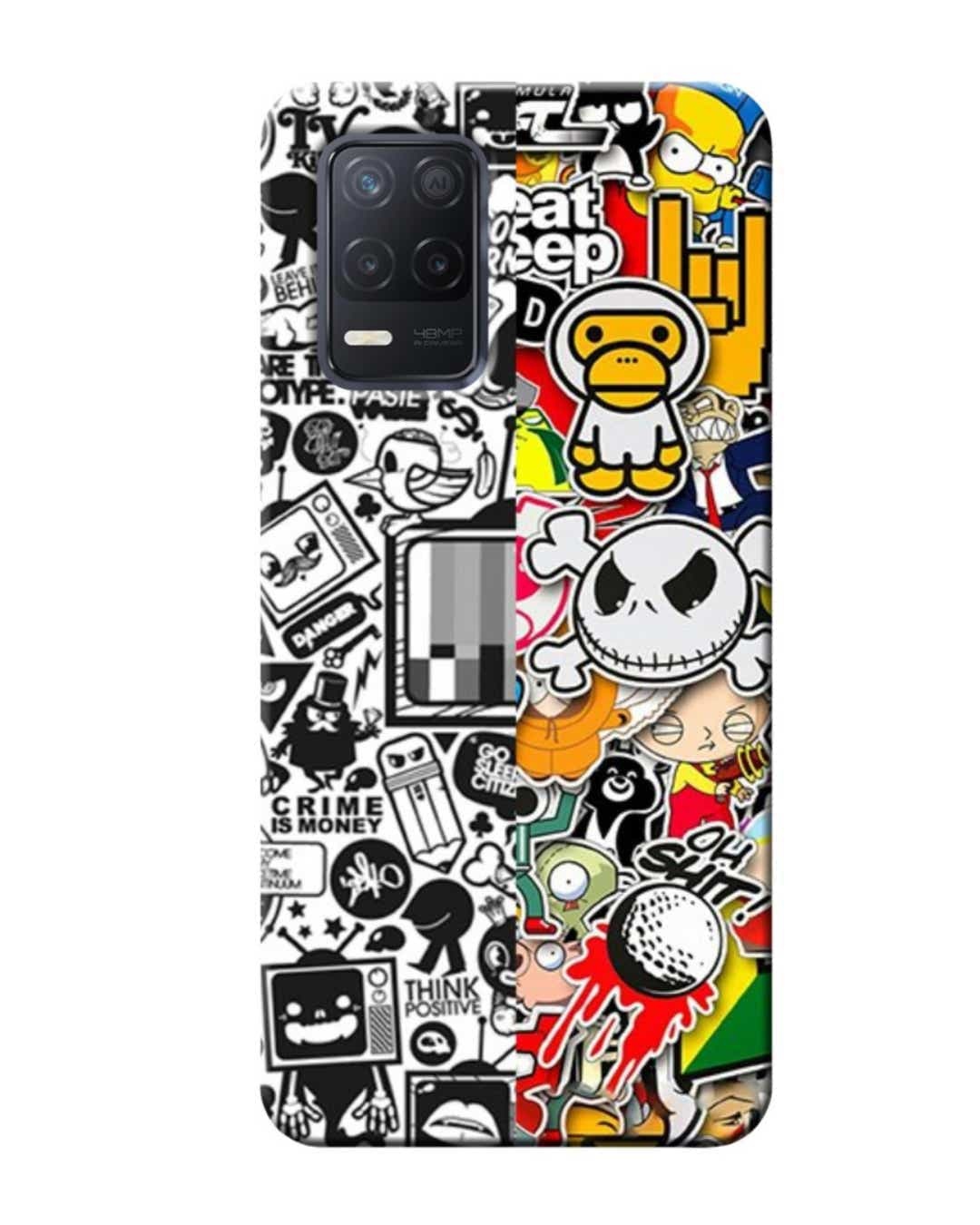 Shop GTA Multi Abstract Printed Designer Hard Cover For Realme Narzo 30 (Impact Resistant, Matte Finish)-Front