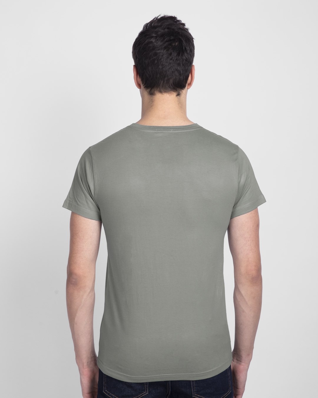 Shop Gujarati Goals Half Sleeve T-Shirt Meteor Grey-Back