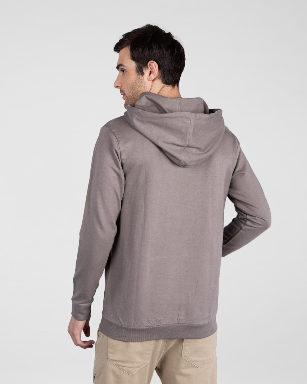 Buy Gym Karo Fleece Hoodie for Men grey Online at Bewakoof