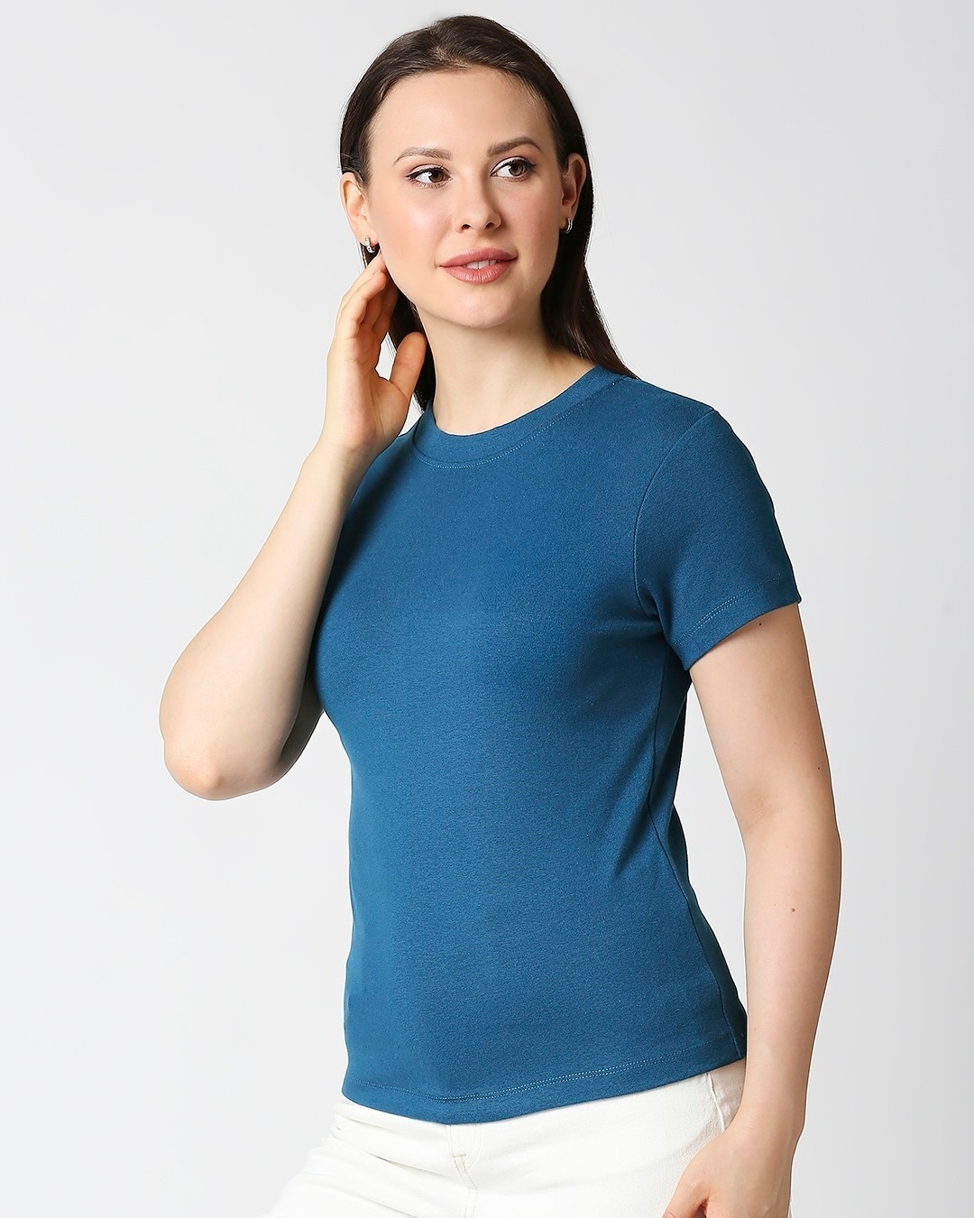 Shop Half Sleeve Plain Rib T-Shirt-Design