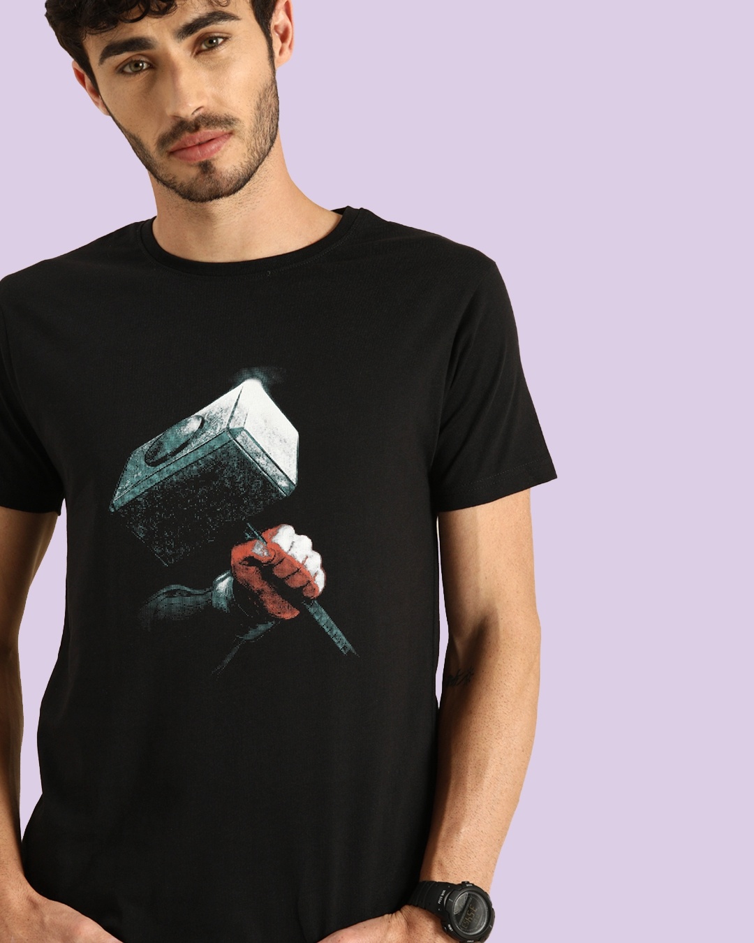 Shop Hammer Of Thor Half Sleeve T-Shirt (AVL)-Front