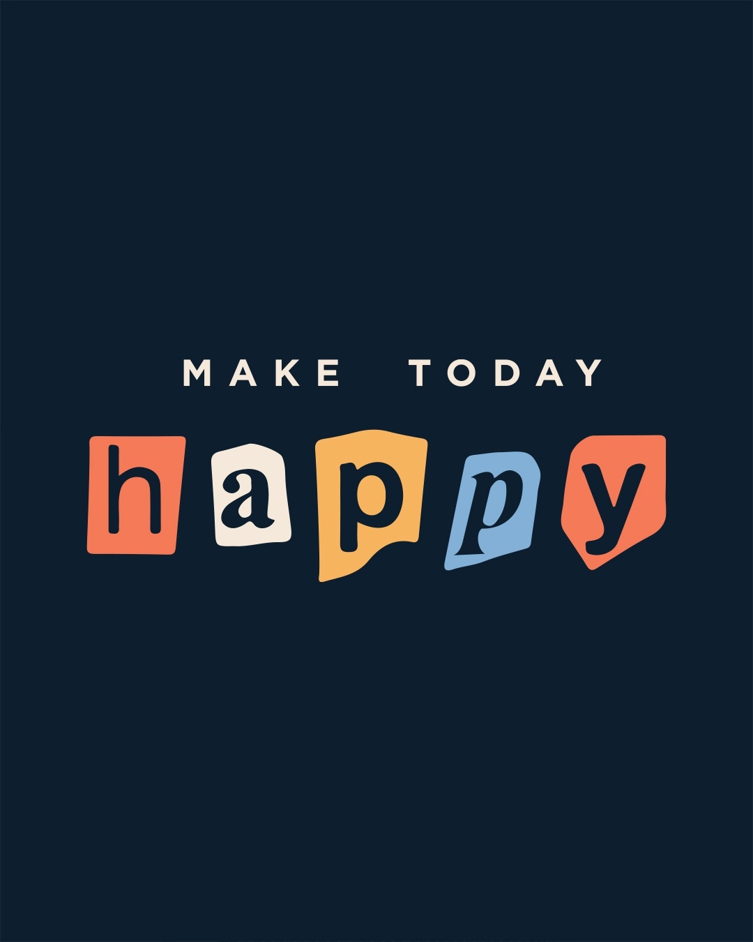 Shop Happy Today 3/4th Sleeve T-shirt-Full