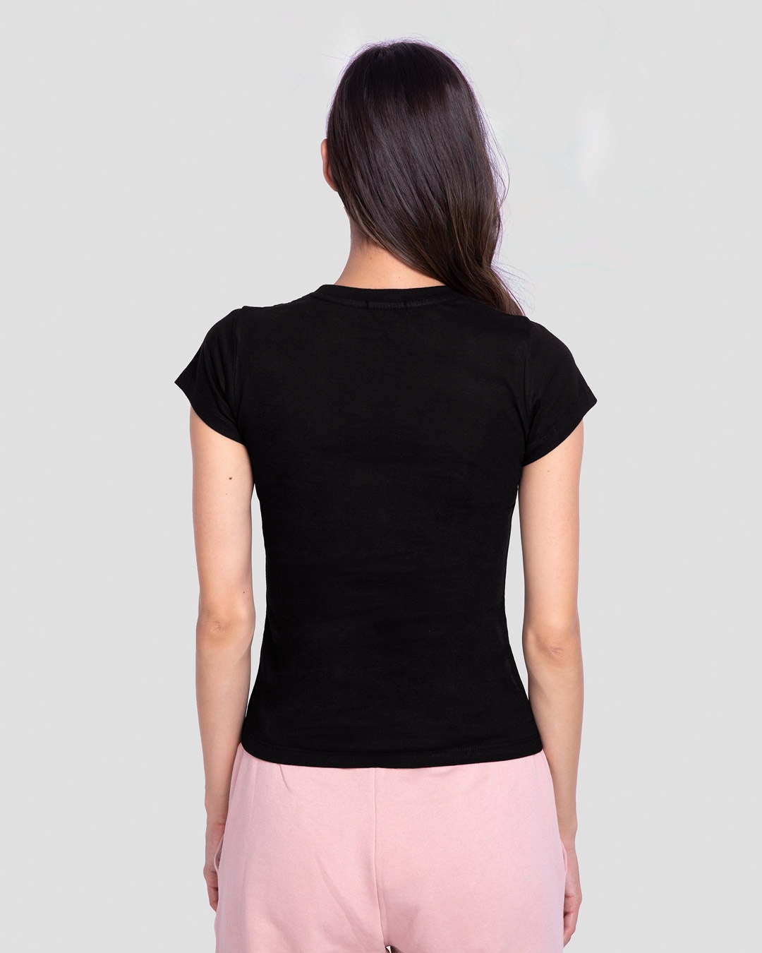 Shop Women's Black Hello Sunshine Slim Fit T-shirt-Design
