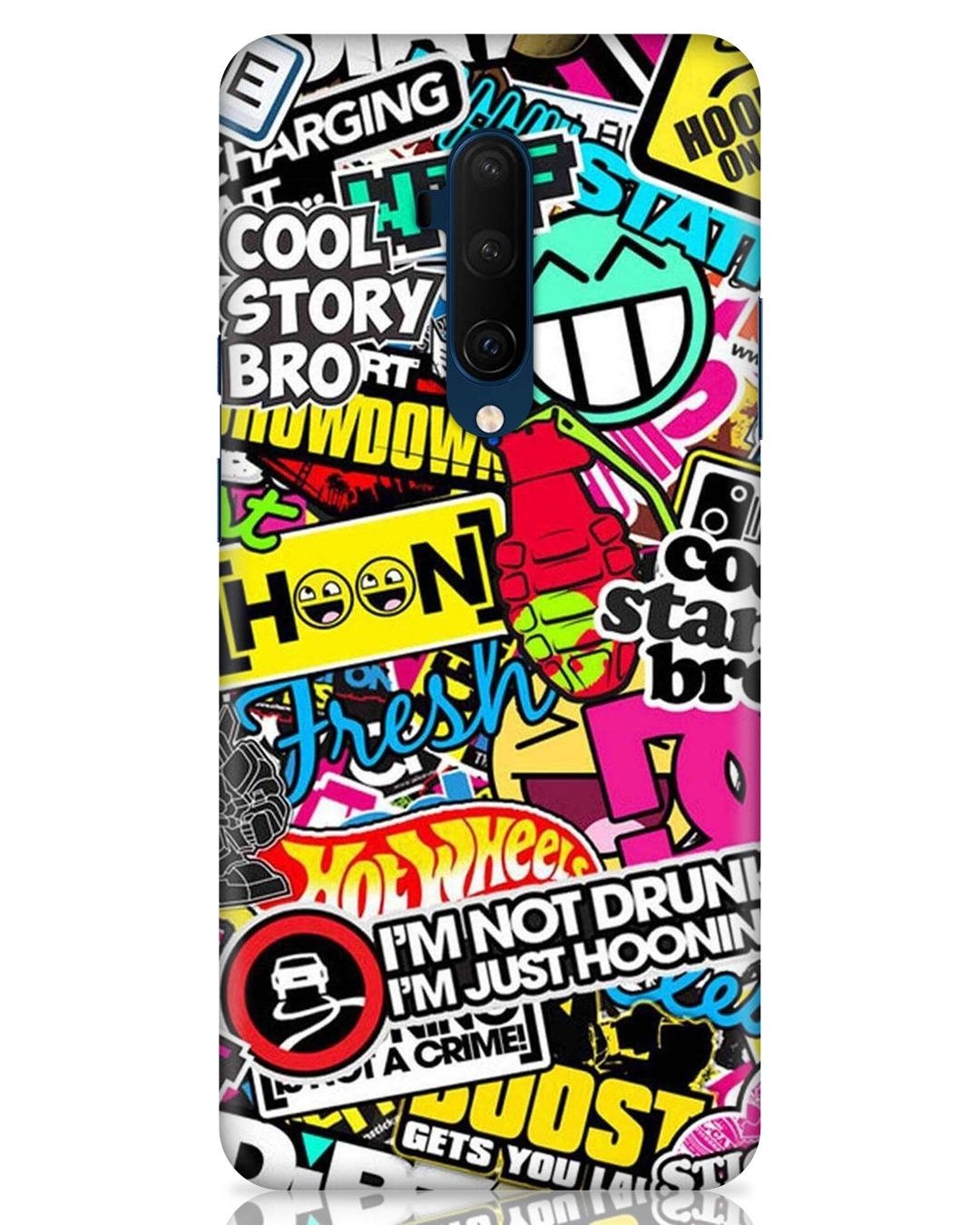 Shop Hoon Abstract Printed Designer Hard Cover For OnePlus 7T Pro (Impact Resistant, Matte Finish)-Front