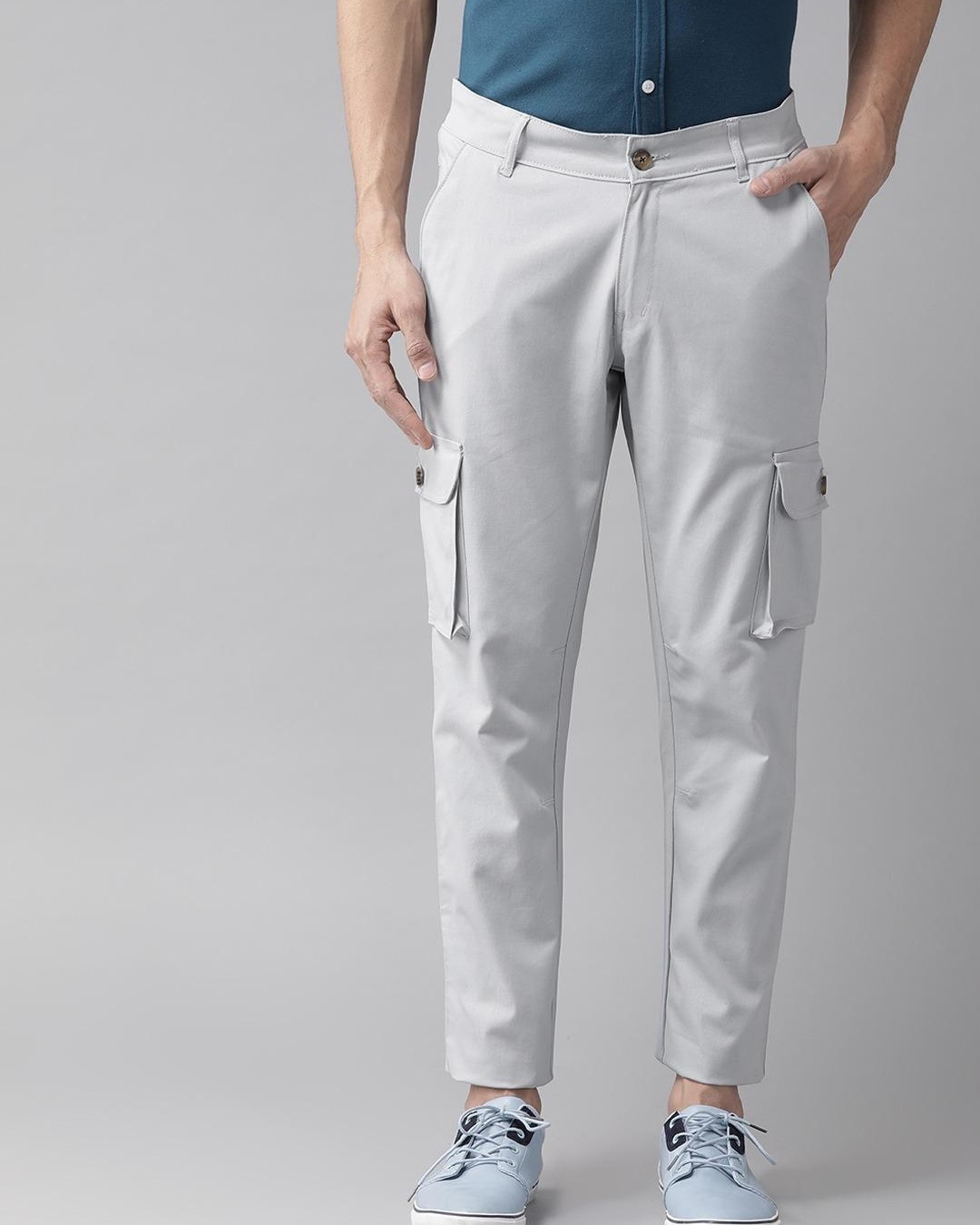 Hubberholme Men Grey Melange Solid Slim Fit Track Pants  Wholesale Price  App