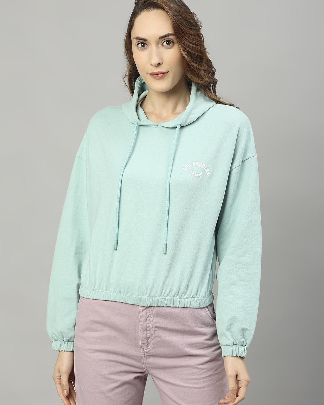 Buy Women's Green Typography Hoodie Sweatshirt for Women Online at Bewakoof