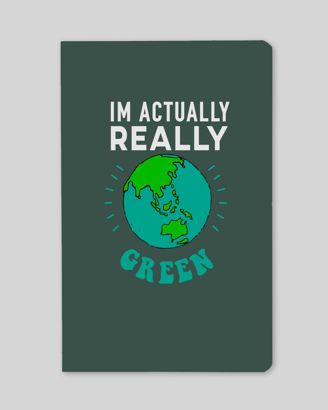Shop I Am Actually Really Green Notebook-Front