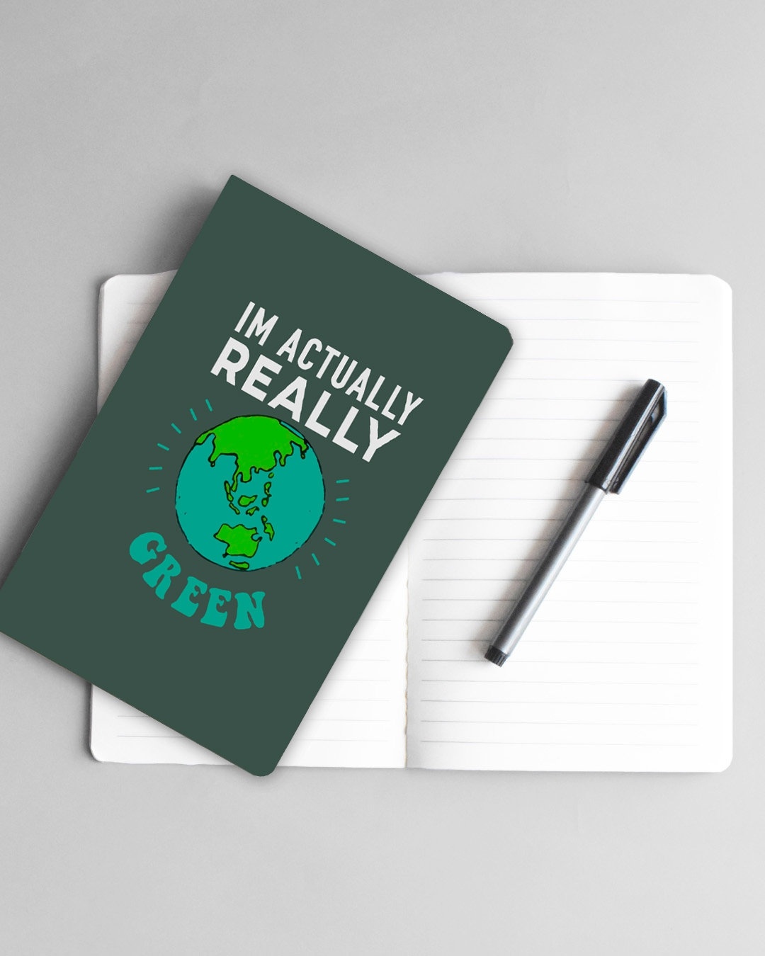 Shop I Am Actually Really Green Notebook-Full