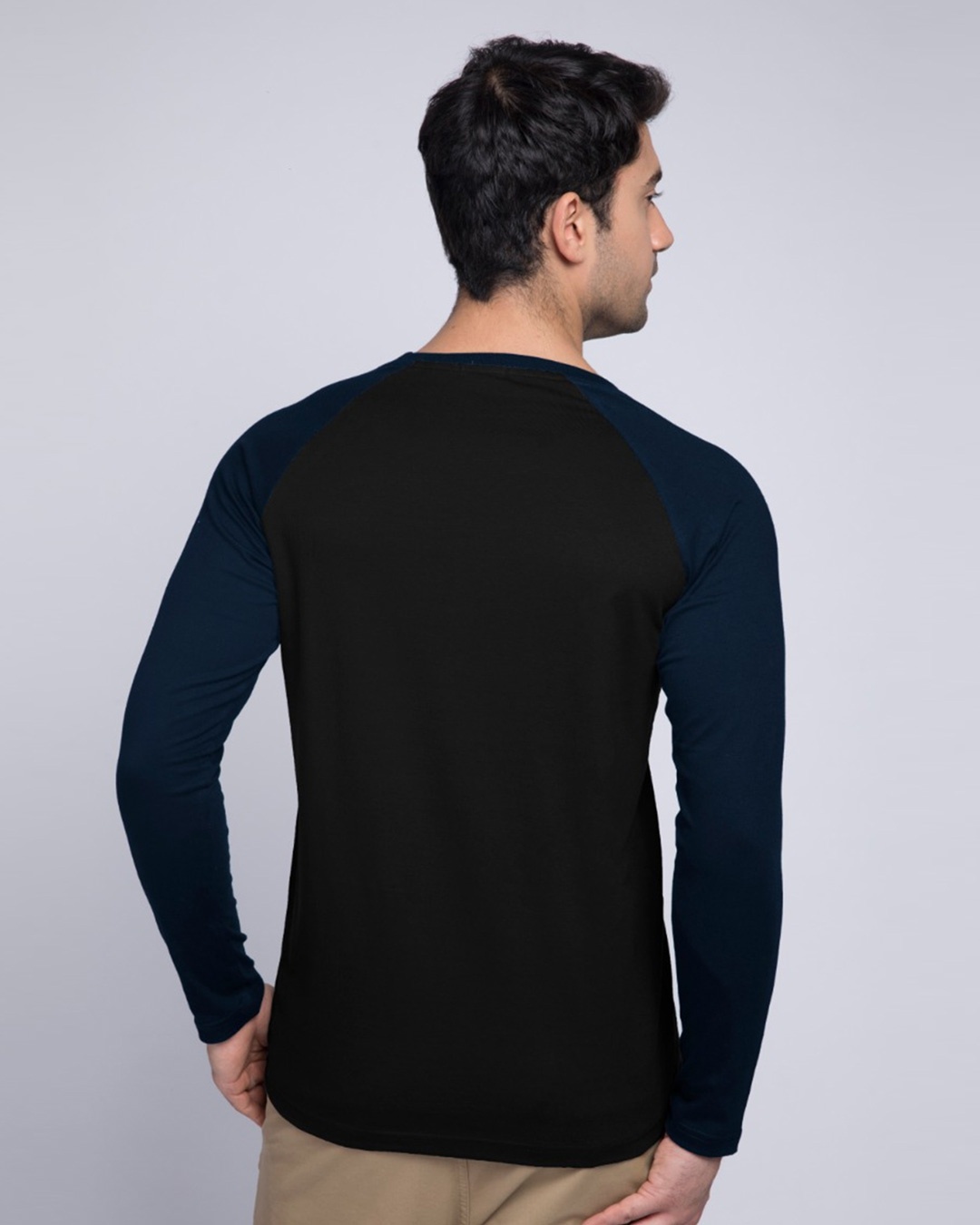 Shop I Choose Unity Full Sleeve Raglan T-Shirt (AVL) Navy Blue-Black-Back