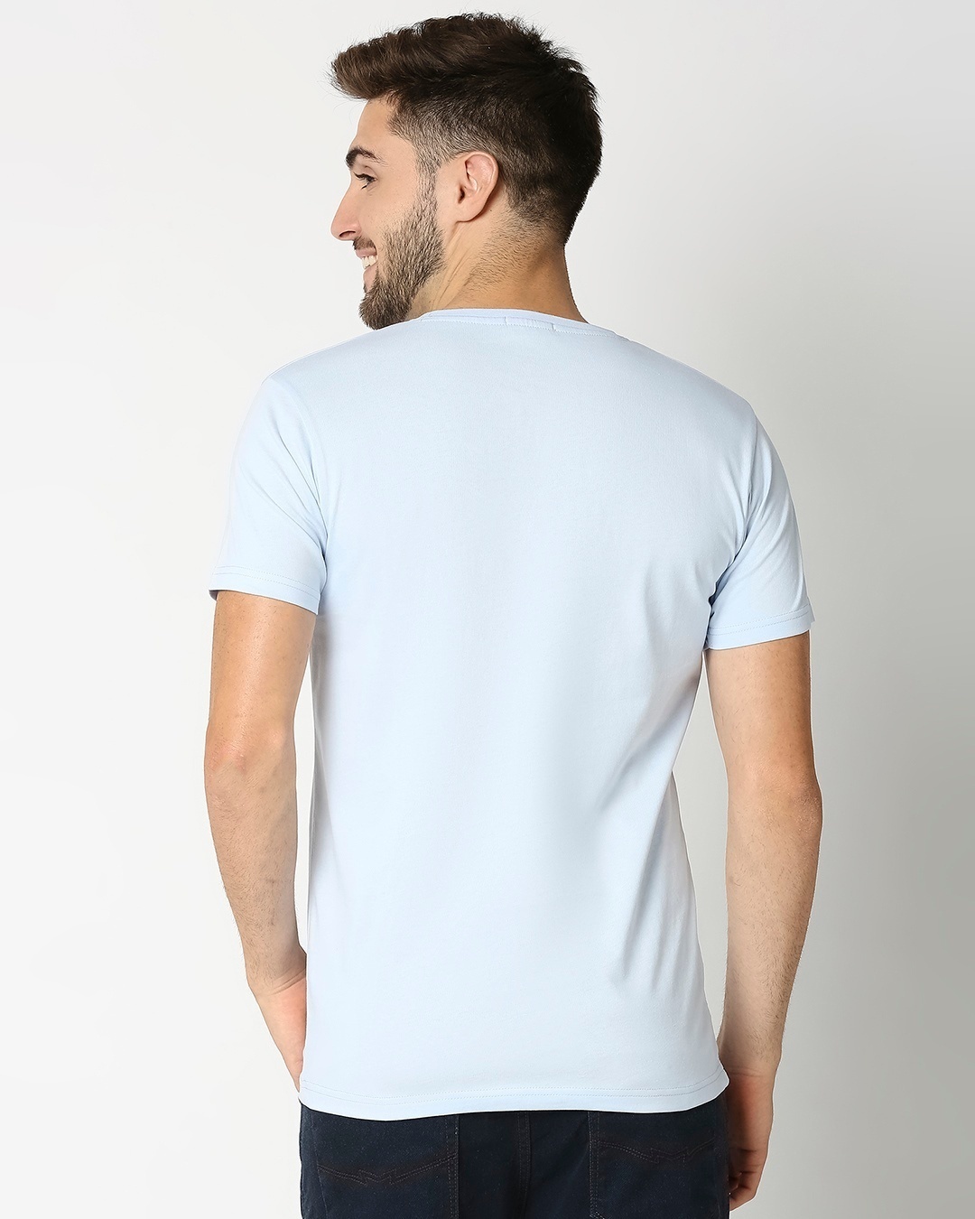 Shop Ice Water Blue Half Sleeve T-shirt-Full