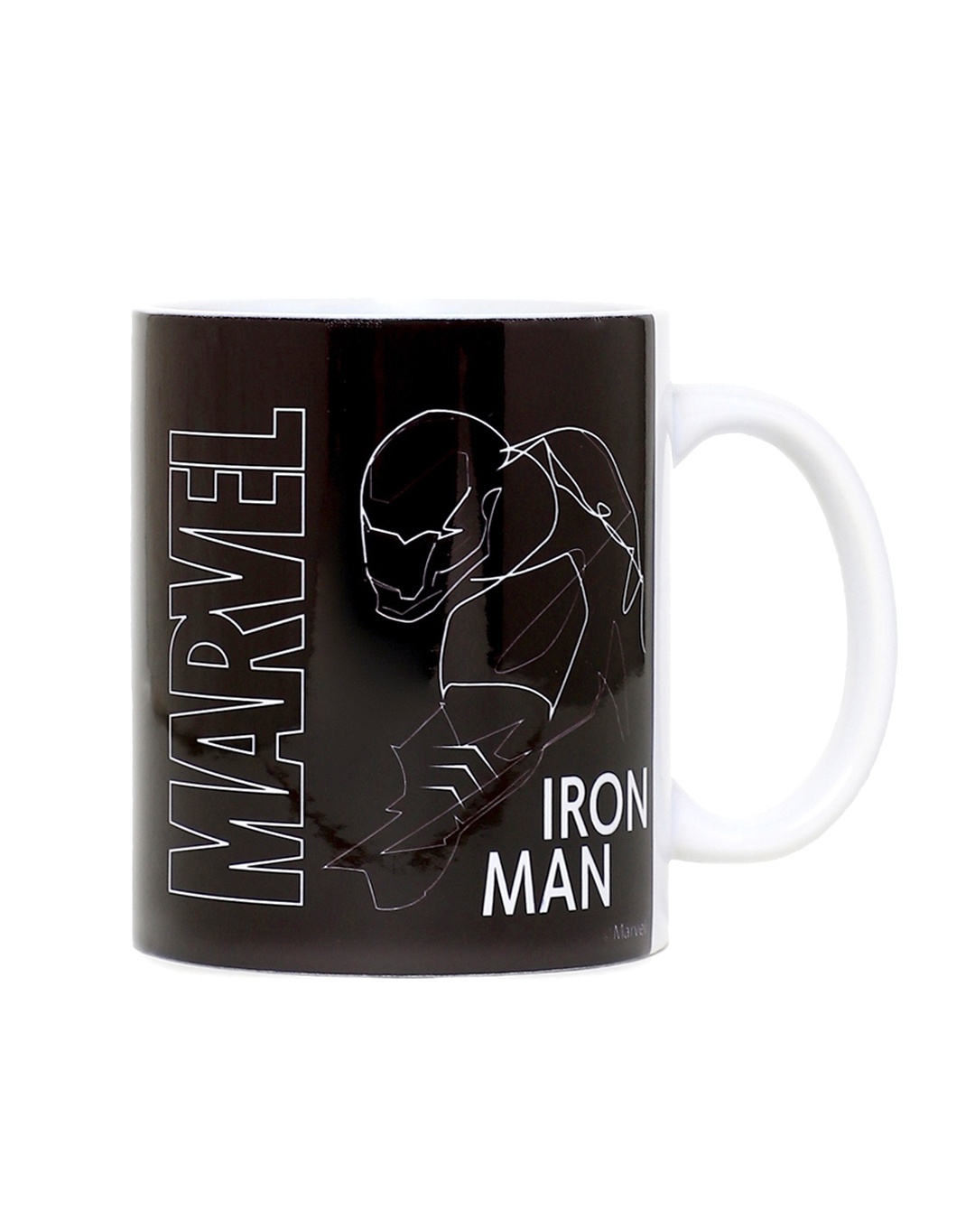 Shop Iron Man  Ceramic Mug,  (320ml, Black, Single Piece)-Front
